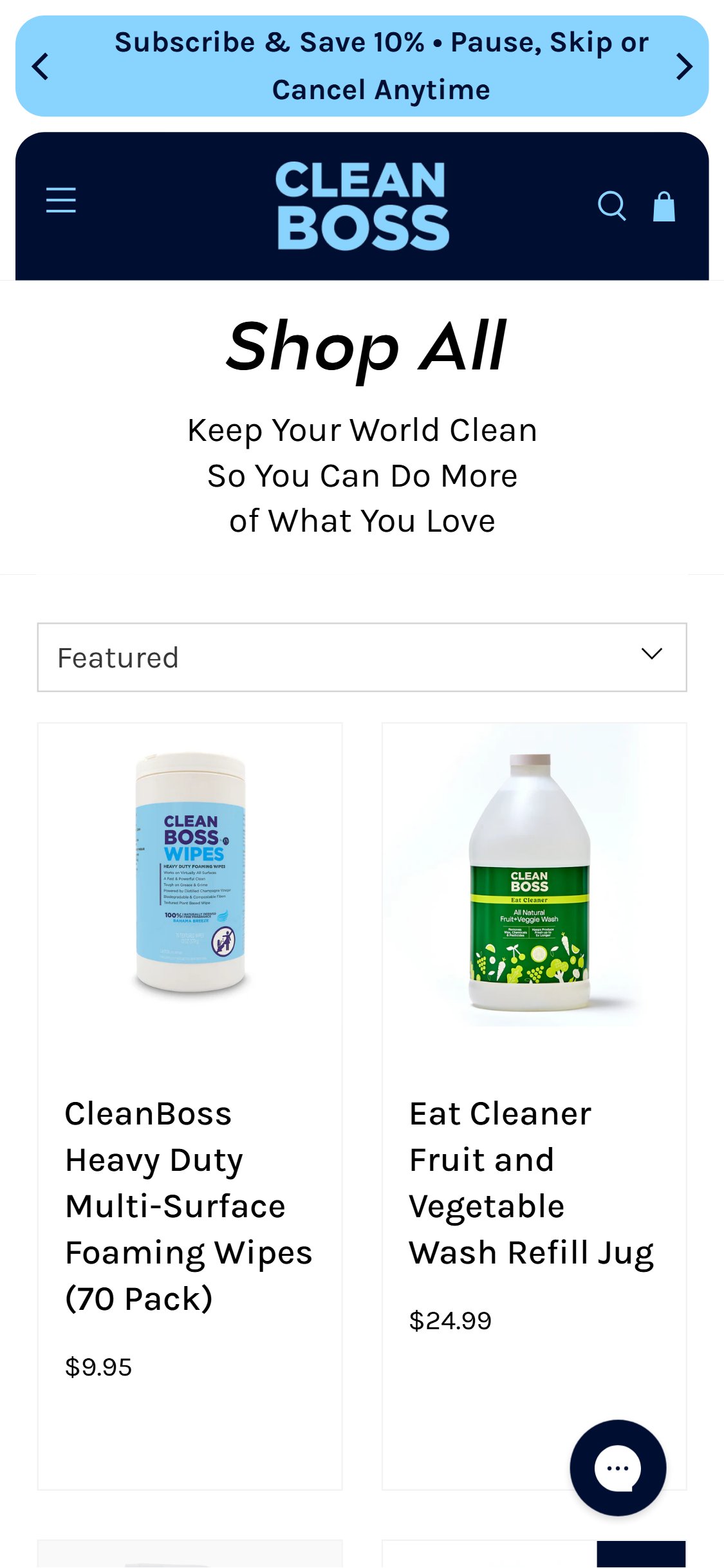 Clean Boss — Mobile