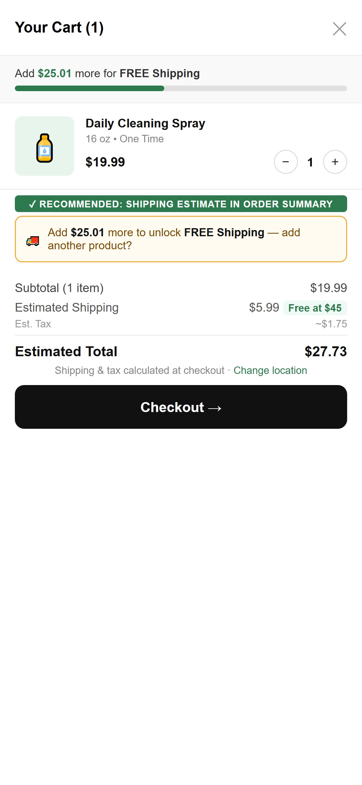 Recommended UX — Mockup